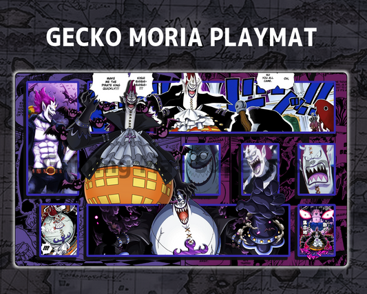 OP Playmat Gecko Moria Purple/Magenta Mat Zones Stitched Edges Anime Design