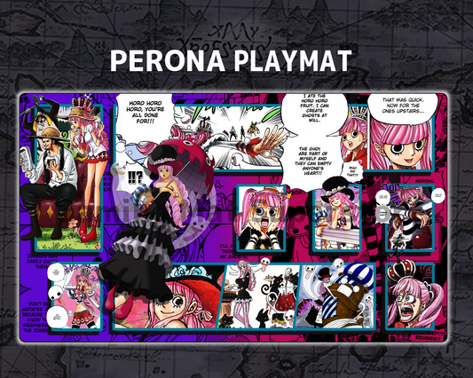 OP Playmat Perona Purple/Pink Mat Zones Stitched Edges Anime Design