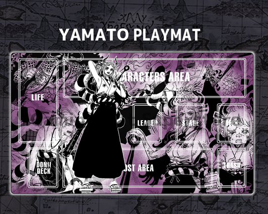 OP Playmat Yamato Purple Mat Zones Stitched Edges Anime Design