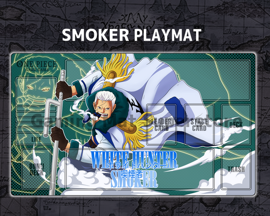 OP Playmat Smoker Tosca Mat Zones Stitched Edges Anime Design