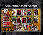 Union Arena Playmat One Punch Man Orange Mat Zones Stitched Edges Anime Design