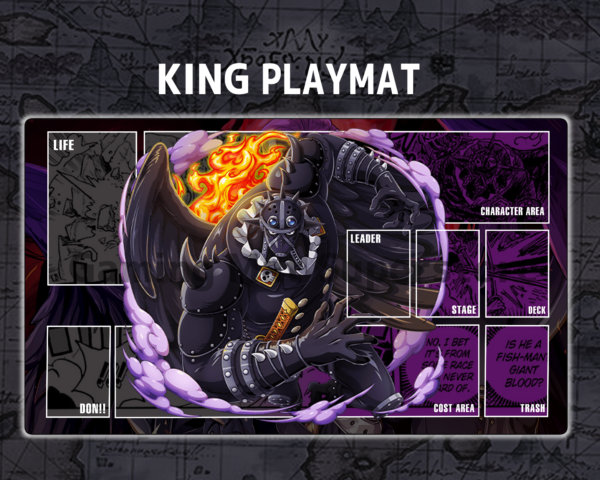 Custom King Black Purple mat