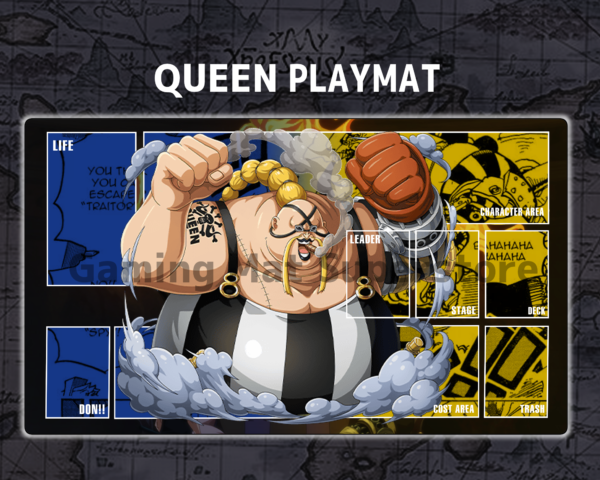 Custom Queen Blue Yellow mat