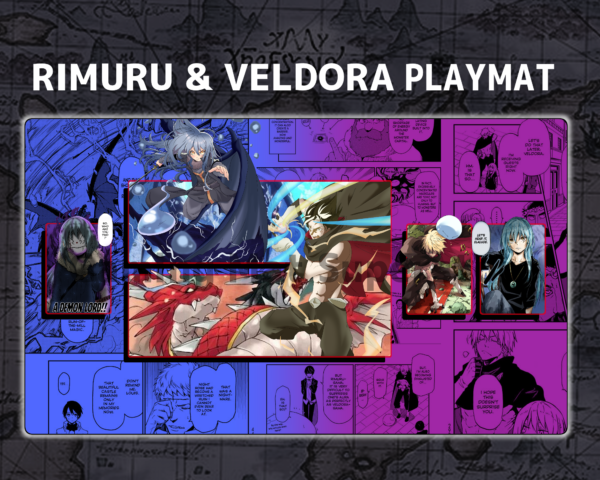 Custom Rimuru & Veldora Blue Purple mat