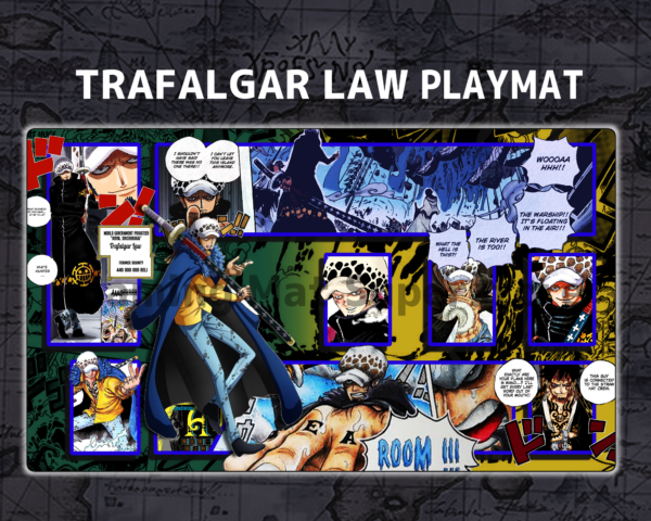 Custom Trafalgar Law Green Yellow mat