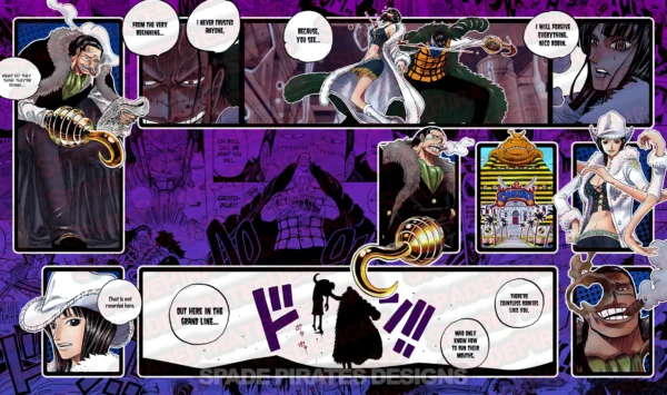 Crocodile & Miss All Sunday (Nico Robin) Playmat