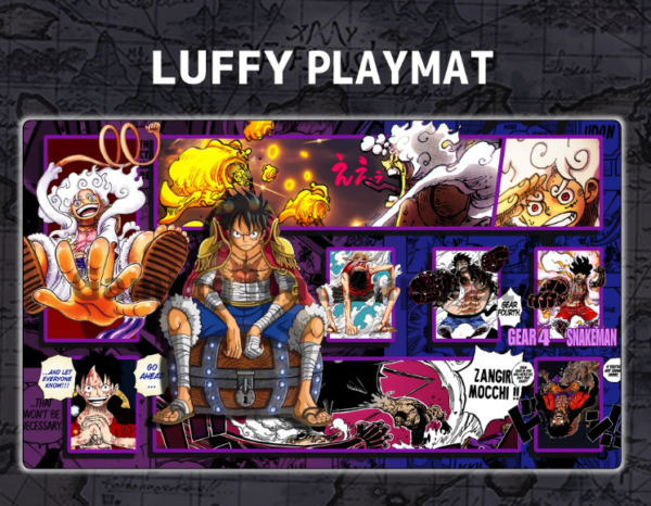 custom Luffy Blue Purple mat