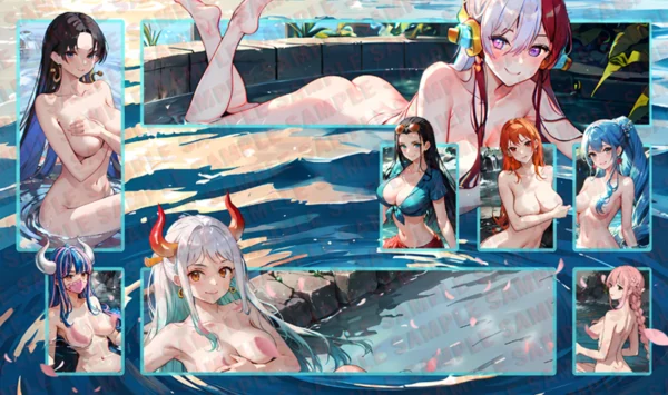 Waifus (Uta, Robin, Nami, Vivi, Rebecca, Boa Hancock, Ulti, Yamato) Playmat
