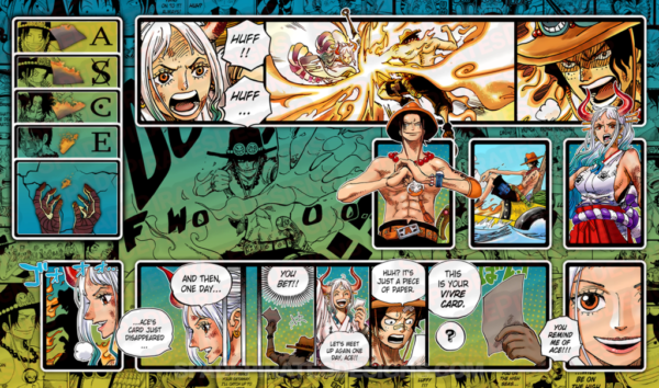 Protgaz D. Ace & Yamato (Blue/Yellow) Playmat